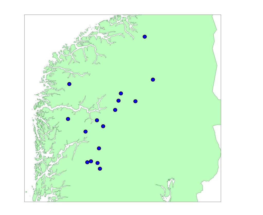 Figur 13. Innsjøtyper basert på litoral bunnfauna (Raddum).