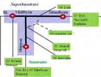 Buffer 300m eksisterende nettverk Buffer 400m