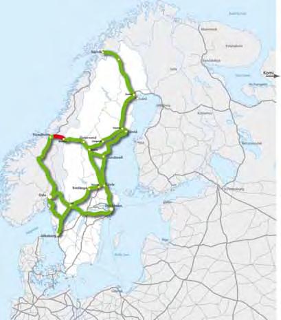 Meråkerbanen - Missing link Møte august 2009 norsk/svensk samferdselsminister Bedre transportkorridoren øst-vest Utrede