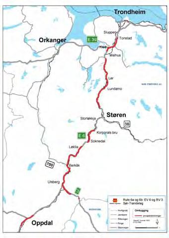 E-6 sør Trondheimsveien E-6 sør Trondheimsvegen Viktig å se utbedringen som en pakke Parallellinnkreving jf.