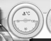 venstre felt : motoren har ennå ikke nådd driftstemperatur midtfeltet : normal driftstemperatur høyre felt : temperaturen er for høy Merk Hvis kjølevæsketemperaturen er for høy, stans bilen og slå av