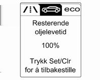 94 Instrumenter og betjeningselementer Drei funksjonsvelgeren for å utheve et menyvalg eller sette en tallverdi. Trykk på SET/CLR for å velge en funksjon eller bekrefte en melding.