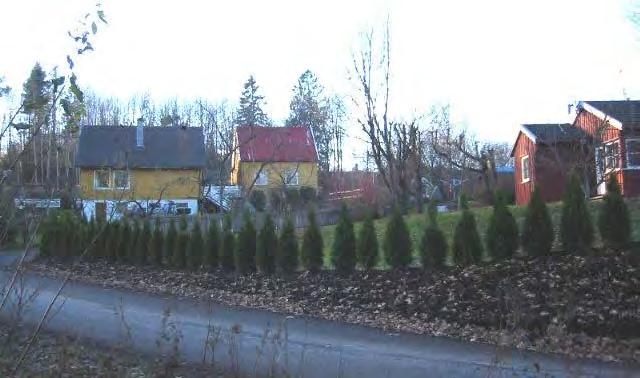 Middels/høy tetthet. Området omfatter registrerte kulturminner. Et eldre veifar går gjennom området. Nærhet til Østenstaddammen et område med viktig biologisk mangfold.