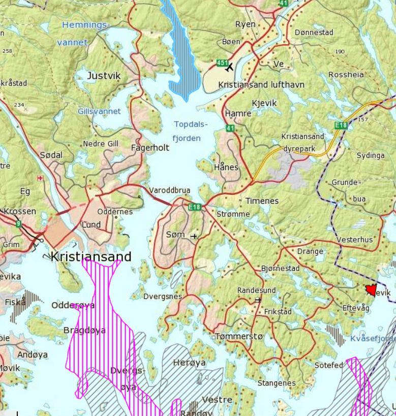 Fiskeriområder Fiskeområdene i Kristiansand omfatter arealer som brukes til yrkesfiske med garn, line, teiner og ruser.