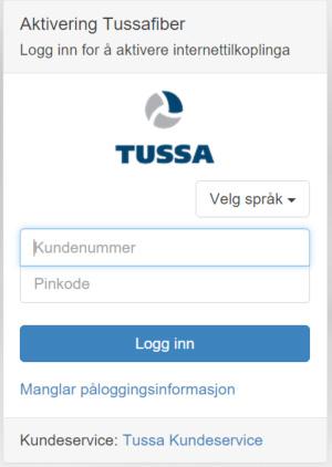 AKTIVERE INTERNETTILKOPLING Du blir automatisk vist til aktiveringssida, http://portal.tussa.com/netlogin, når du opnar nettlesaren og går til ei nettside t.d. www.vg.no.