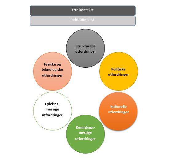 Figur 2 Kvalitetsutfordringer: (Bate et al.,2008) egen oversettelse Strukturelle forhold: organisering, planlegging og koordinering. Forbedringsarbeid må implementeres i organisasjonsstrukturen.