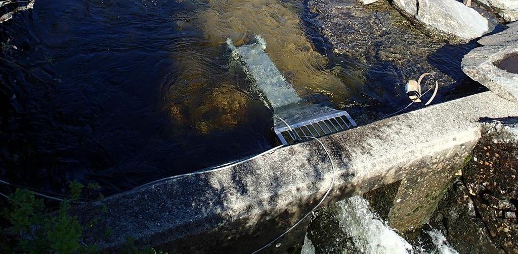 2 Materiale og metode 2.1 Videoovervåkning 2.1.1. Brattfossen i Åbjøravassdraget I Brattfossen, 15 km fra sjøen, ble det i 2015, som i tidligere år, benyttet en passeringskanal med sensor (http://l-ss.