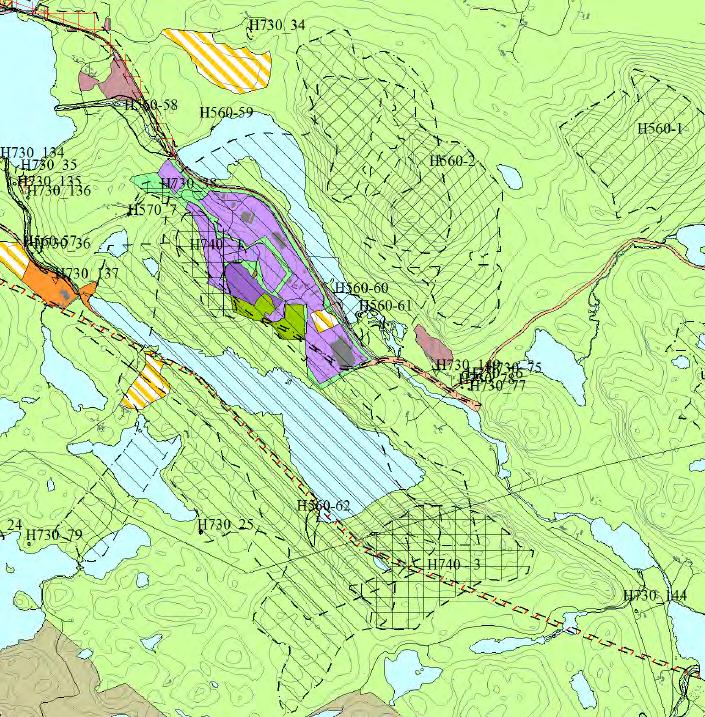 1 Innledning innenfor nedbørfeltet til Langavatnet. Kommuneplanen angir også en faresone langs eksisterende 300 kv kraftledning gjennom planområdet.