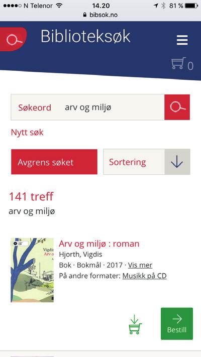 Biblioteksøk «rulles ut» Tekst: Svein Arne Tinnesand, Nasjonalbiblioteket Nasjonalbiblioteket er i ferd med å ferdigstille den første versjonen av nettjenesten «nye» Biblioteksøk.
