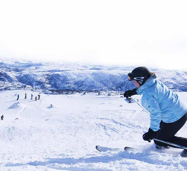 AKTIVITETER DØGNET RUNDT Ådneram skitrekk ligger bare noen få minutters kjøring fra hyttene.