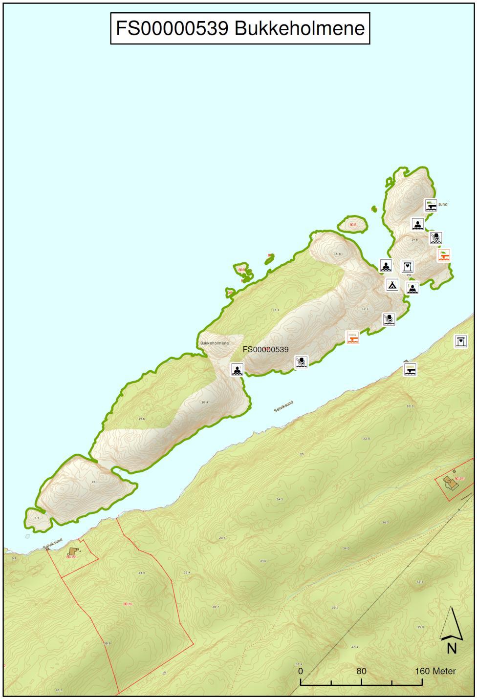 DEL 2: Forvaltningsplan : Bukkeholmene Kart nr. 5: Bukkeholmene, FS 00000539.