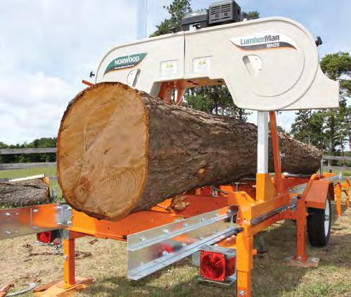DU KJØPE ET I FULL STØRRELSE? Her er noen harde fakta du bør tenke på: LumberMan MN26 kan håndtere tømmerstokker opp til imponerende 66cm i diameter og sager materialer opp til 43cm bredde.