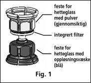 Instruksjoner for tilberedning av oppløsningen: 1. Ikke bruk preparatet direkte fra kjøleskapet.