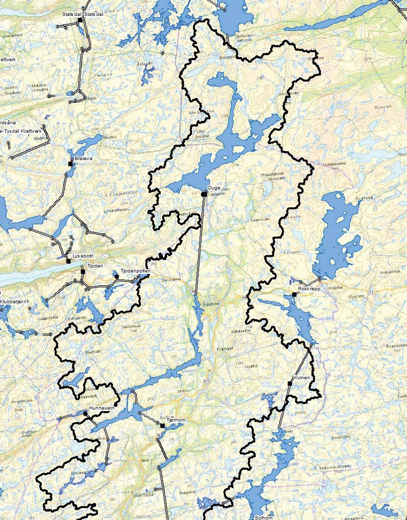 overføringen betyr lite for flostørrelsene i Sira ved Tonstad. Det er også noen indre overføringer østover fra Sira til oppstrøs Nesjenagasinet i Kvina.