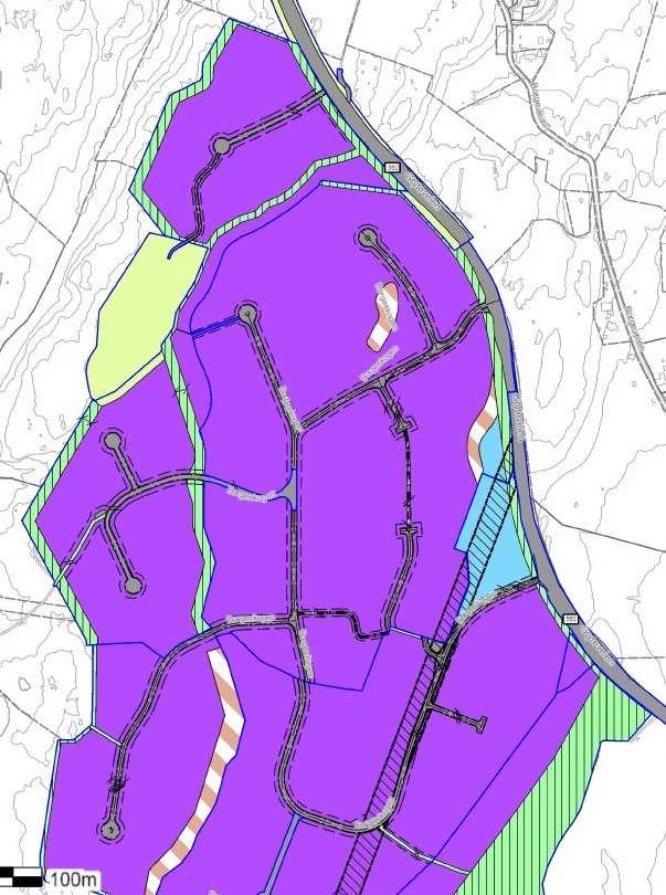 2.4 Reguleringsplaner Borgeskogen næringsområder er regulert i flere planer over en tidsperiode på flere år. Alle planene ligger øst for fv560.