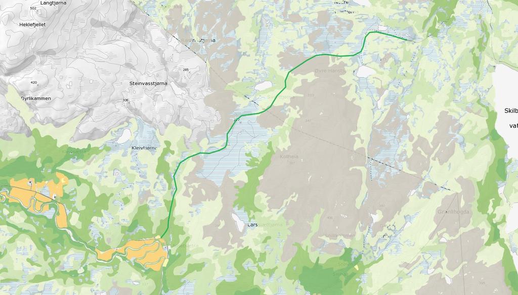 4.5 Landbruk Tiltaket vil ikke berøre jordbruksareal, hverken dyrka eller dyrkbar jord.