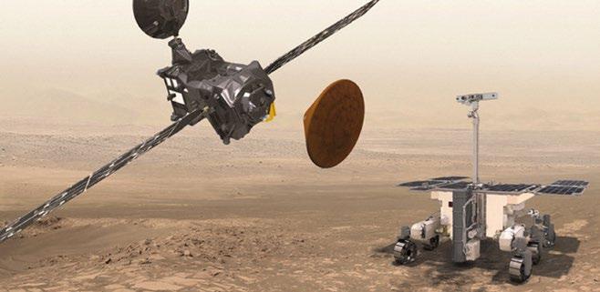 Rommet rundt Kongsberg til Mars ESA-ferden ExoMars 2016 undersøker metanet i Mars atmosfære, tester ny teknologi for landinger og sørger for kommunikasjon med senere ferder.