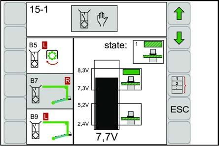 13 ISOBUS-terminal menyer 13.15 Meny 15 «Innstillinger» Symbol Betegnelse Forklaring Bla nedover Åpne masken «Sensortest» Trykk på symbolet. Masken «Sensortest» åpnes.