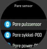 MERK: Du kan ikke pare enheter når flymodus er på. Slå av flymodus før paring. Se 3.2. Flymodus. Pare en POD eller sensor: 1. Gå til klokkeinnstillingene og velg Tilkobling. 2.