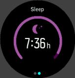 I tillegg til søvnsammendraget kan du følge din helhetlige søvntrend med søvninnsikt. Fra urskiven, trykk på den nedre høyre knappen inntil du ser SOV-displayet.