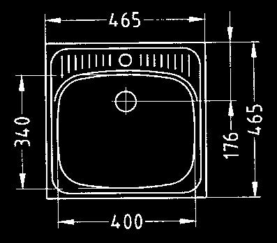 ALVEUS - KJØKKENVASKER I STÅL BASIC 130 Art.