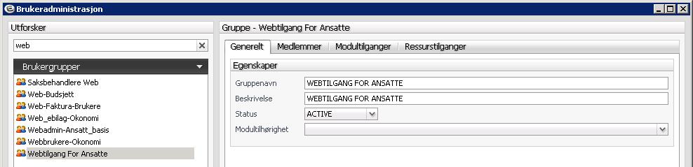 Registrering av ny Brukergruppe kan gjøres på tre måter: Bruke ikonet blankt ark Bruke menypunktet Rediger Ny innførsel Trykke Ctrl + N Tilsvarende er det tre metoder for å slette: Bruke ikonet for