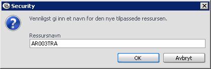 VEDLEGG 9 Tilpassede ressurser HRM Her følger noen eksempler på Tilpassede ressurser, for å vise hvordan disse fungerer og hvordan de håndteres i Brukeradministrasjon.