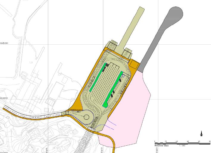 Side 5/11 avlaup og vassmiljø 2015-2026 vedteke utbygging av nytt avlaupsrenseanlegg i området. Det er i dag eit betongblandeverk på området som må innløysast.