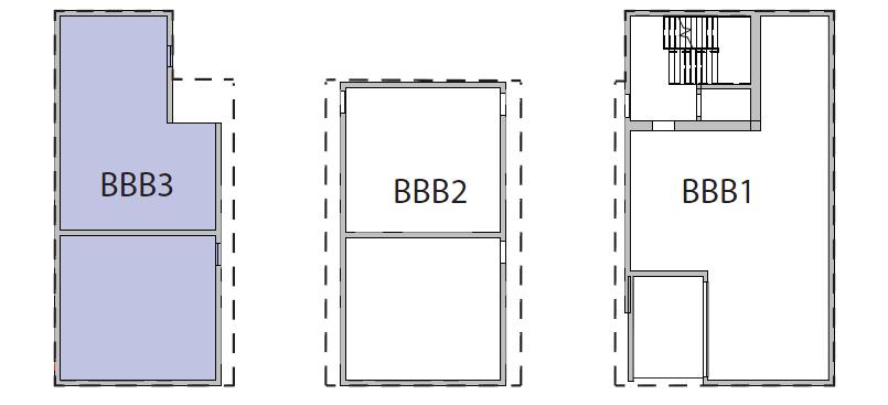 Det kan etablerast takterrasse med transparent rekkverk innafor område BBB3 med maksimal byggjehøgd +30.7. Døme på utbygging innafor føremåla for blokkutbygging.