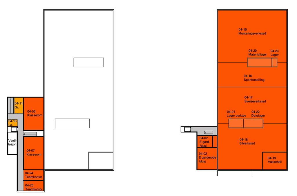 Nybygg plan -1 FLØY V plan