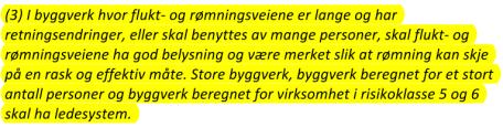 <endring i veiledningstekst> Svalganger eller felles balkonger som er rømningsvei må dekkes av sprinkleranlegget.