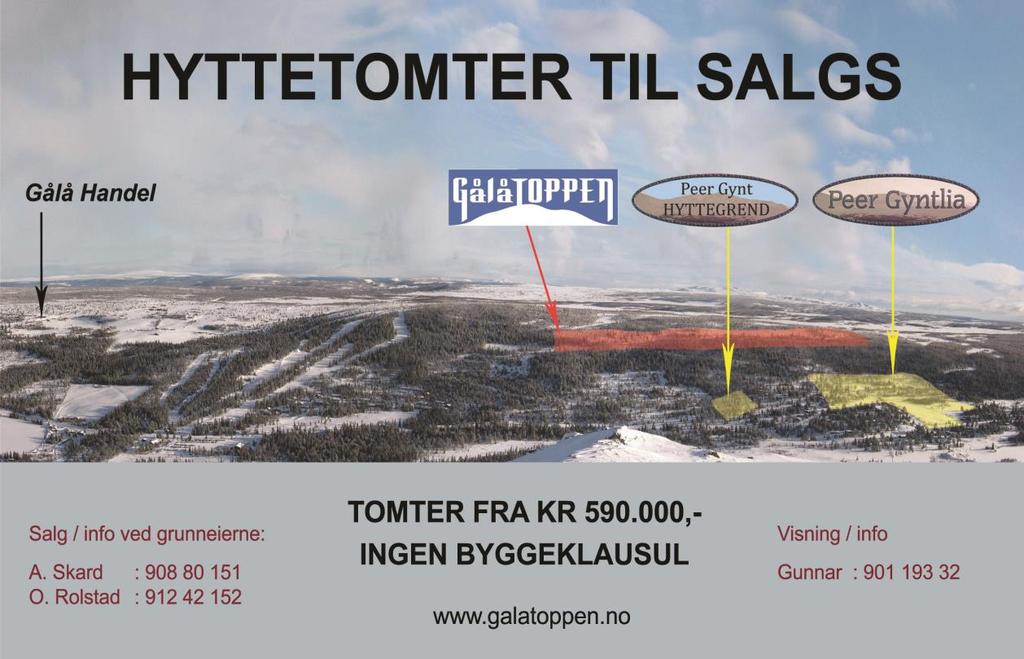 BELIGGENHET Hyttetomtene ligger fra 800 til 900 moh. vestvendt og med fin utsikt mot Rondane. Preparerte skiløyper går gjennom hytteområdet.