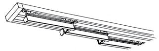 PANELSYSTEM ALU-PROFF 5400 KOMPLETT MED PANELVOGNER 60CM, ENDEDEKSEL OG TAKFESTER håndtrekk uten førestang Antall vogner 2-spor 54022 3-spor 54033 4-spor 54044 2 395 3 579 652 4 751 843 947 1970 5