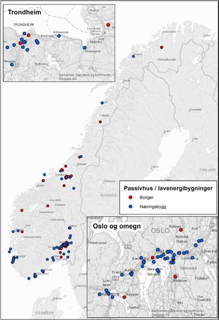 Sammenliknet med bygningsmassen i Norge er boliger kraftig underrepresentert i statistikken.