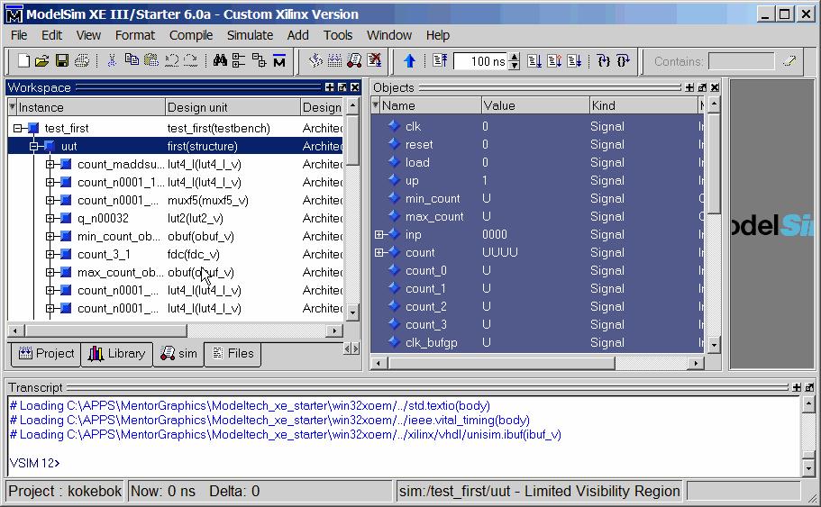 Prosess Syntese Translate Map Place & Route Tabell 2. Genererte VHDL-modeller VHDL-fil generert <top-nivå entitet>_synthesis.vhd Eksempel: first_synthesis.vhd <top-nivå entitet>_translate.