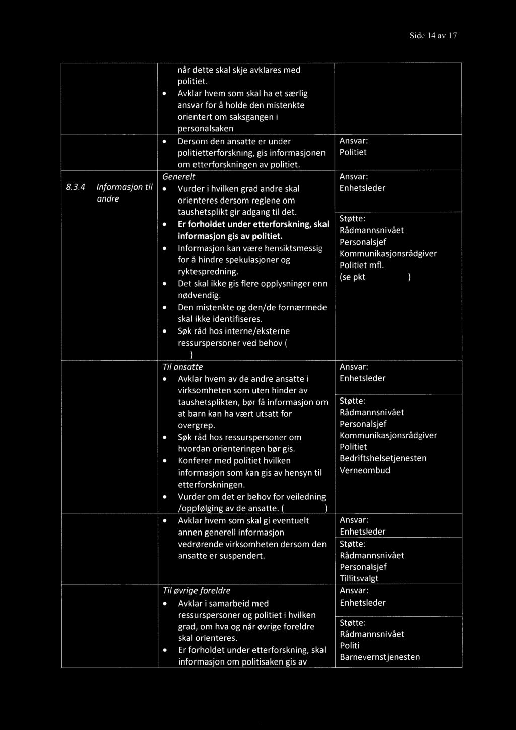 Side 14 av 17 når dette skal skje avklares med politiet.