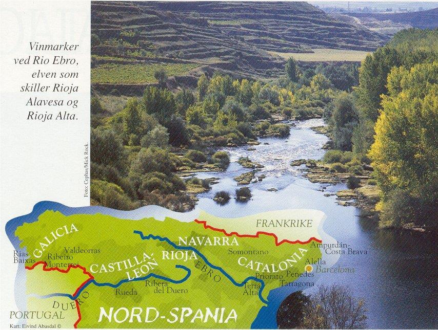 Nord Spania Fra Galicia i Vest til Catalonia i Øst Distrikter nord for