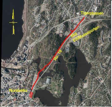 Rv 19 Gang- og sykkelveg Tigerplassen - Nørelokka 3/13 1 Innledning Foreliggende notat omhandler geotekniske vurderinger for planlagt tiltak.