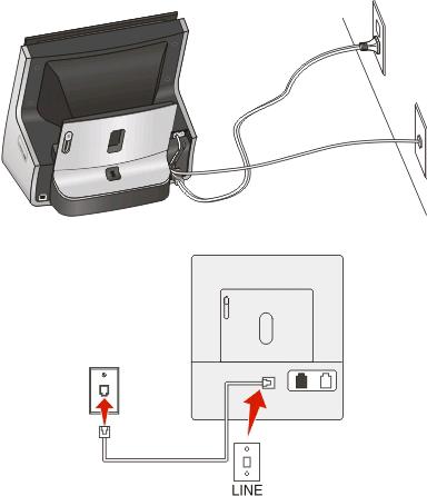 Faksing FORSIKTIG FARE FOR ELEKTRISK STØT: Ikke bruk faksfunksjonen i tordenvær. Ikke installer dette produktet eller koble til strømledning, telefon eller annet i tordenvær.