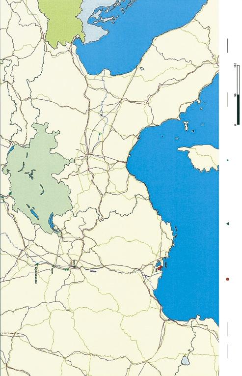 OVERSIKTSPLAN OVER DET TRANSEUROPEISKE TRANSPORTNETT (tidsramme 2010) SJOØHAVNER OG INNLANDS VANNVEIER 02/2001 4.