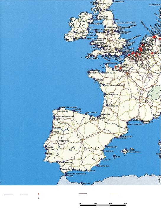 OVERSIKTSPLAN OVER DET TRANSEUROPEISKE TRANSPORTNETT (tidsramme 2010) SJOØHAVNER KATEGORI