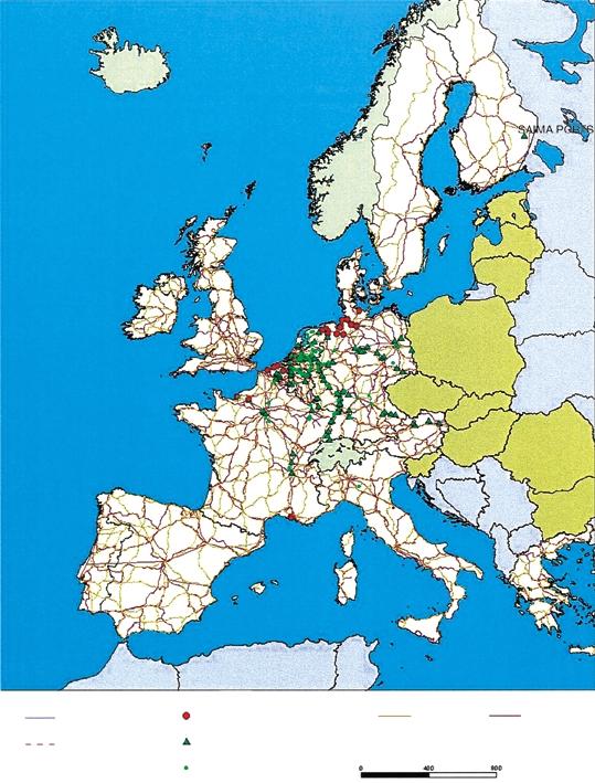 OVERSIKTSPLAN OVER DET TRANSEUROPEISKE TRANSPORTNETT (tidsramme 2010) SJOØHAVNER OG INNLANDS VANNVEIER 02/2001 4.