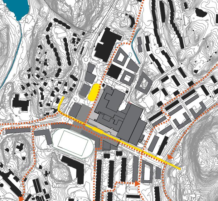 Oasen Sentrumsutvidelse mot nord, vest og