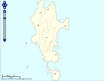 TØRFEST Skildring av området Tørfest er ei lita øy med fleire strandenger. Vegetasjonen er her meir frodig og produktiv. Øya har eit totalt areal på 76 daa.