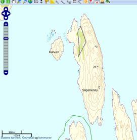 SKJELLERØY Skildring av området Skjellerøy er ei lita øy søraust for Gåsøy, ganske langt ut i fjorden. Øya har lite vegeteasjon og mykje svaberg. Høgste punktet på øya er 37 m.o.h. Øya vert mykje bruka til friluftsliv.