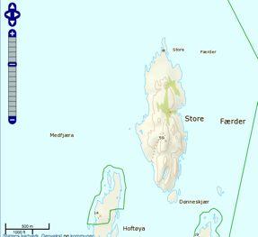 STORE FÆRDER Skildring av området Store Færder ligg langt aust i havet, og er ei spanande øy med ein spanande historie.