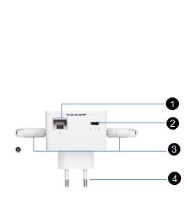 Strøm-LED 5 WPS LED 6 LAN