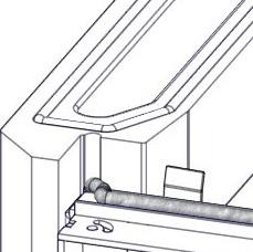 The procedure of disassembing the door from the frame is shown in FIG 38-40 Suosittelemme luukun irrottamista asennuksen ajaksi, jotta se ei vahingoitu.