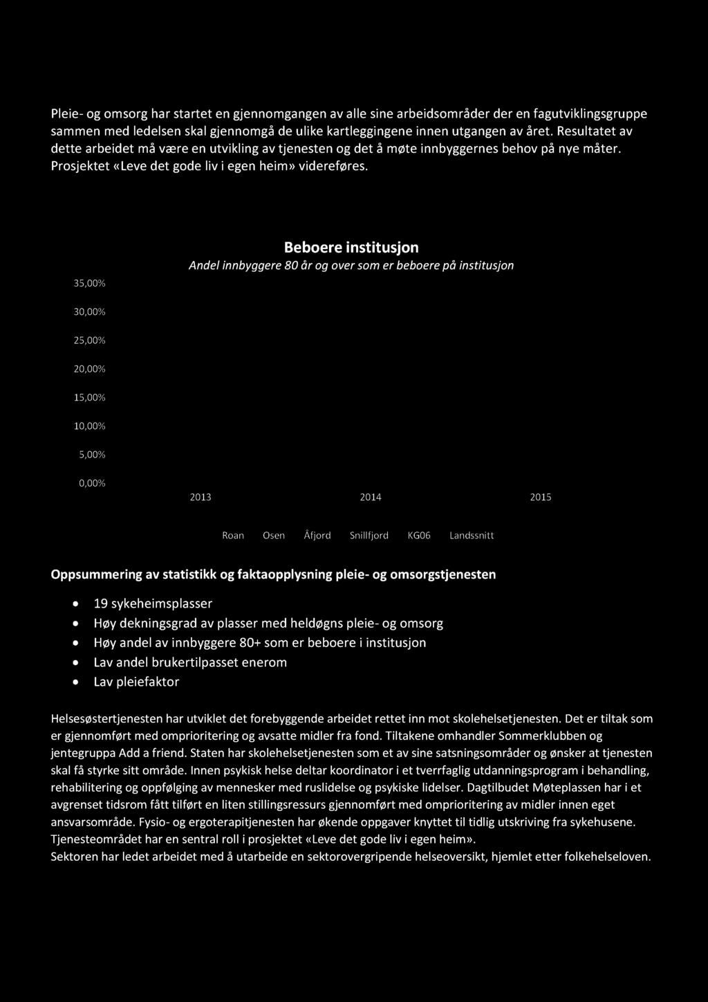 BUDSJETT 2017 M/INVE STERING OG ØKONOMIPL AN 2017-2020 Pleie - og omsorg har startet en gjennomgangen av alle sine arbeidsområder der en fagutviklingsgruppe samme n med ledelsen skal gjennomgå de