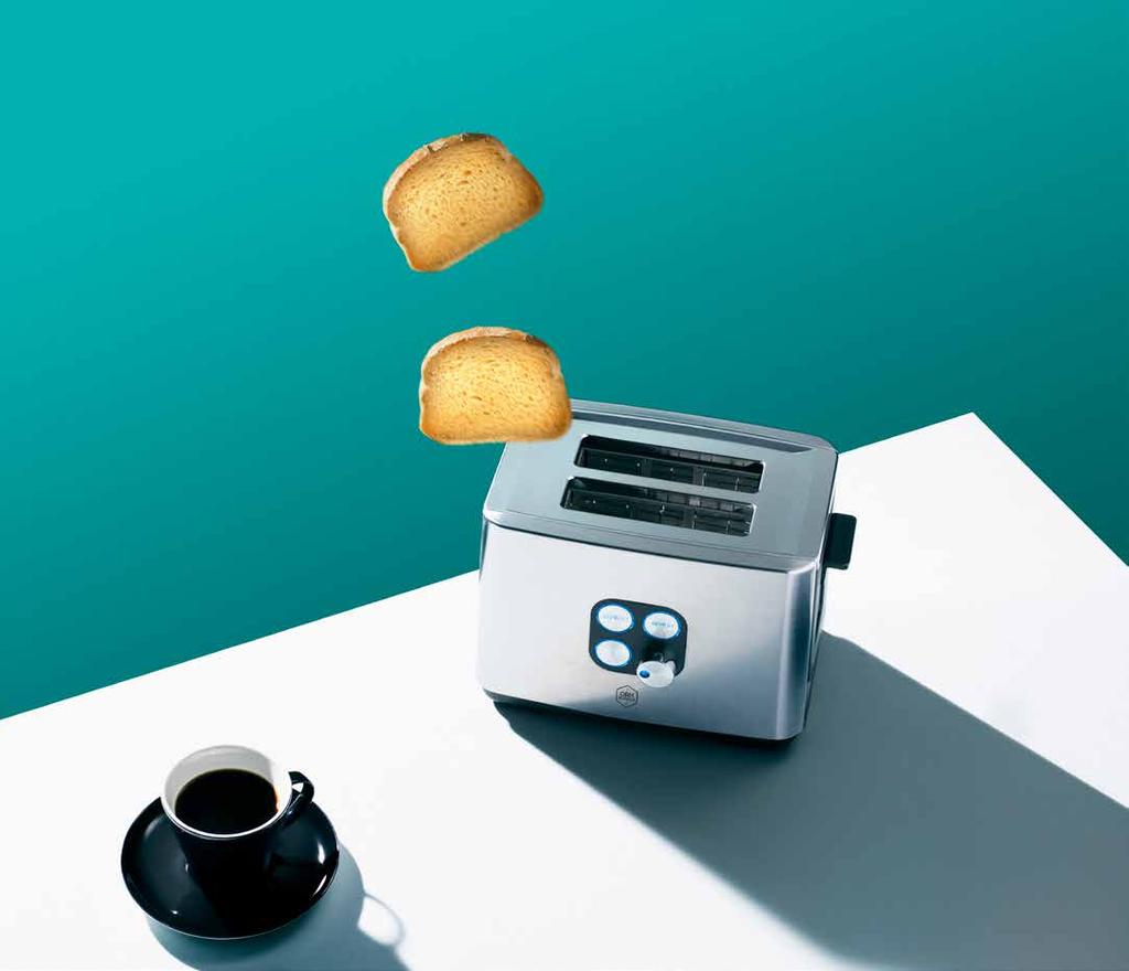 pris: 399,- Effekt: 800 W Toaster Design Inox 4 4-skivers brødrister i rustfritt stål Trinnløs innstilling av ønsket ristningsgrad Uttakbart smulebrett High rise-funksjon som gjør  pris: 499,-